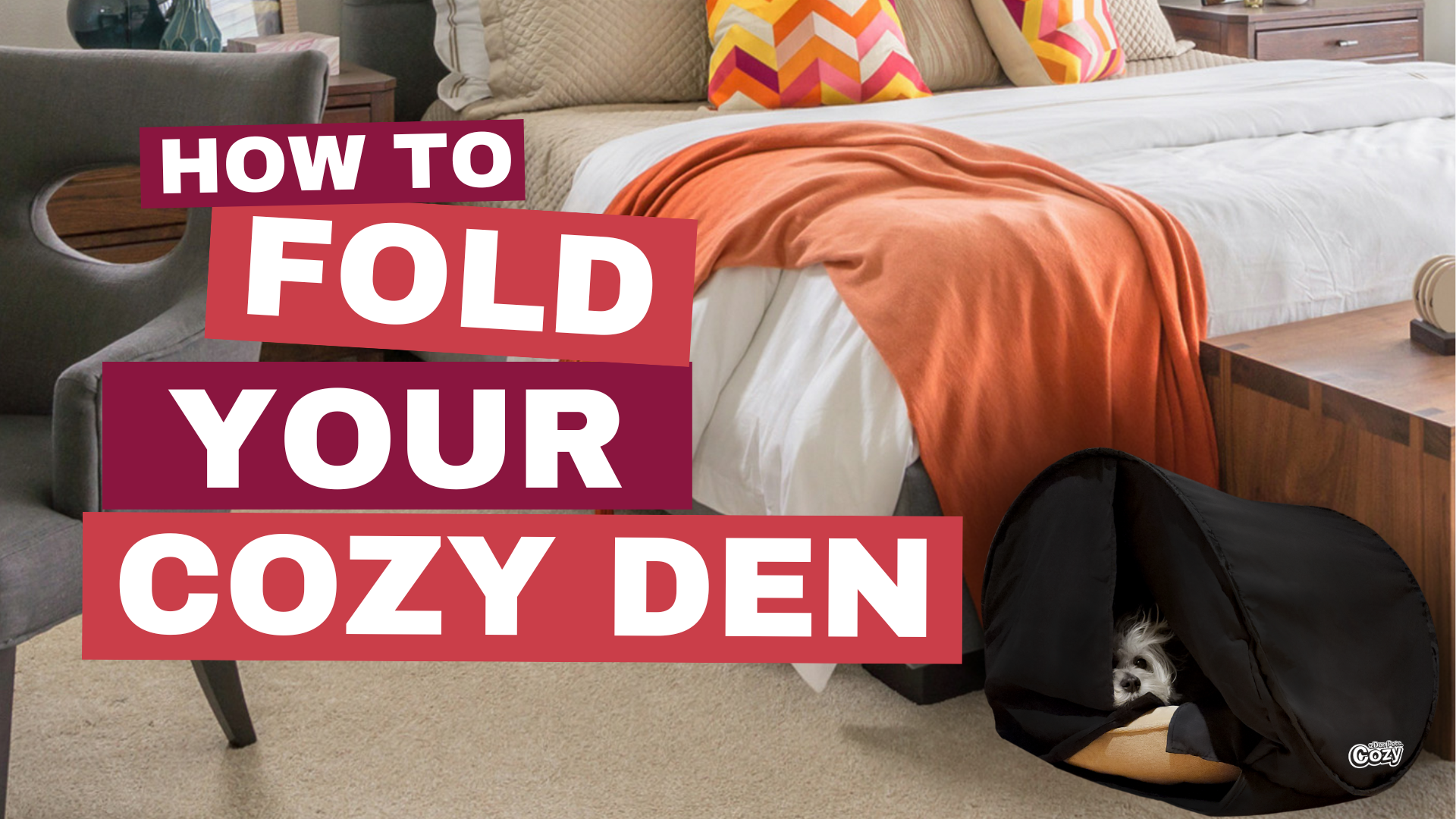 Load video: How to Fold a zDen Pets Cozy