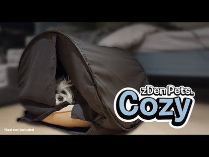 Luxury Dog Beds by zDen Pets Cozy, with a resting Havanese puppy, for therapeutic rest.