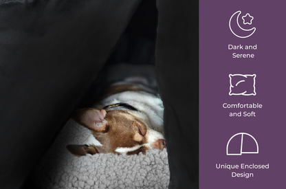 zDen Pets Cozy Dog Cave – a plush retreat for dogs and cats, enhancing pet mental health like for this Chihuahua.
